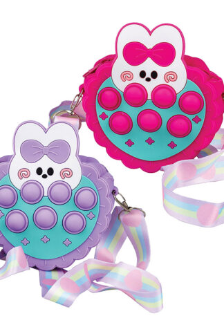 CARTERA POP IT CONEJITO ROSADA/VIOLETA