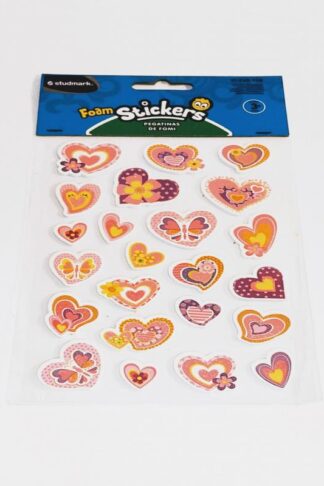 STICKER DE GOMA EVA CORAZONES STUDMARK