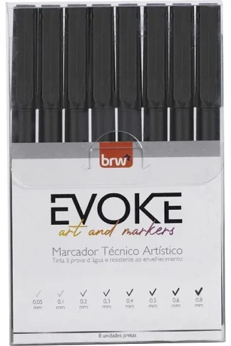 PACK DE FIBRAS BRW NEGRAS 8 UNIDADES