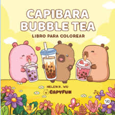 CAPIBARA BUBBLE TEA LIBRO PARA COLOREAR