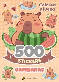 CAPIBARAS , COLORE Y JUEGA 500 STICKERS