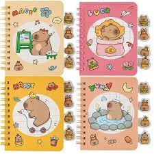 LIBRETA CAPYBARA CON ESPIRAL Y SEÑALADORES