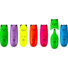 RESALTADOR MINI FLUO GATITOS