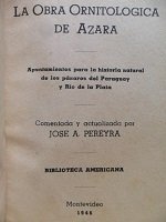 OBRA ORNITOLOGICA DE AZARA, LA. (1945)